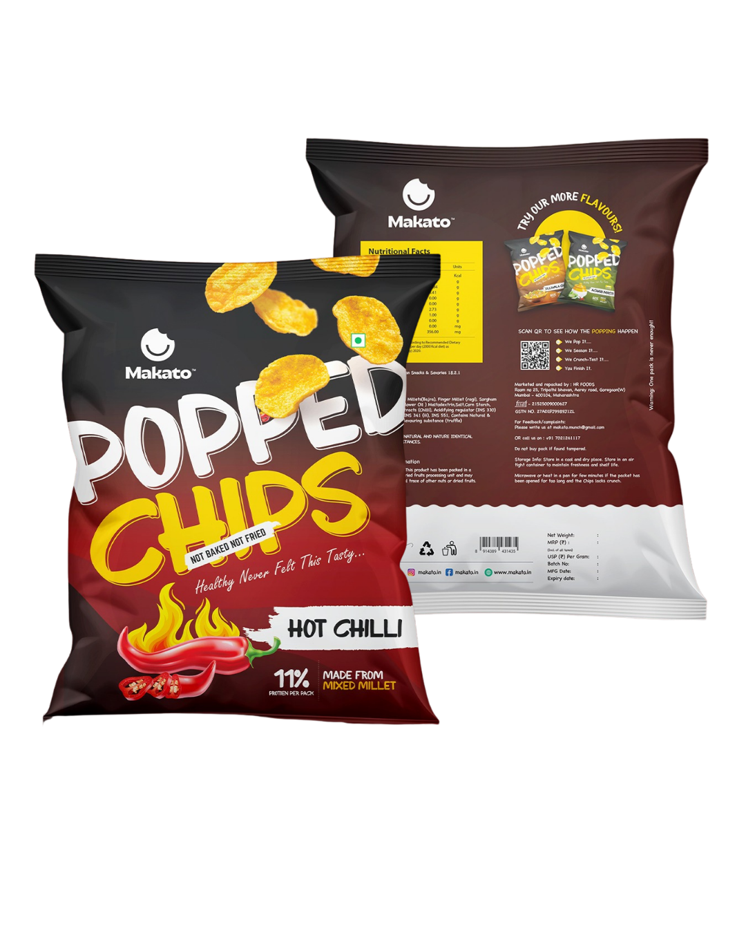 Hot Chilli Popped Chips