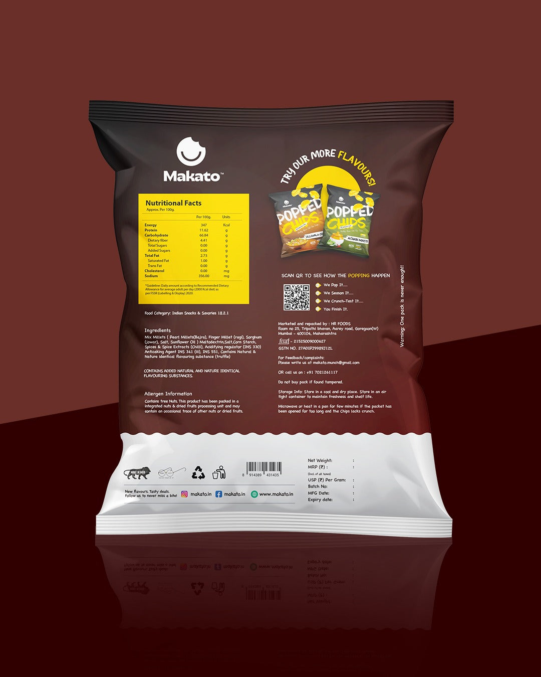 Hot Chilli Popped Chips